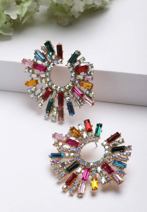 Flerfärgade Sunshine Crystals örhängen