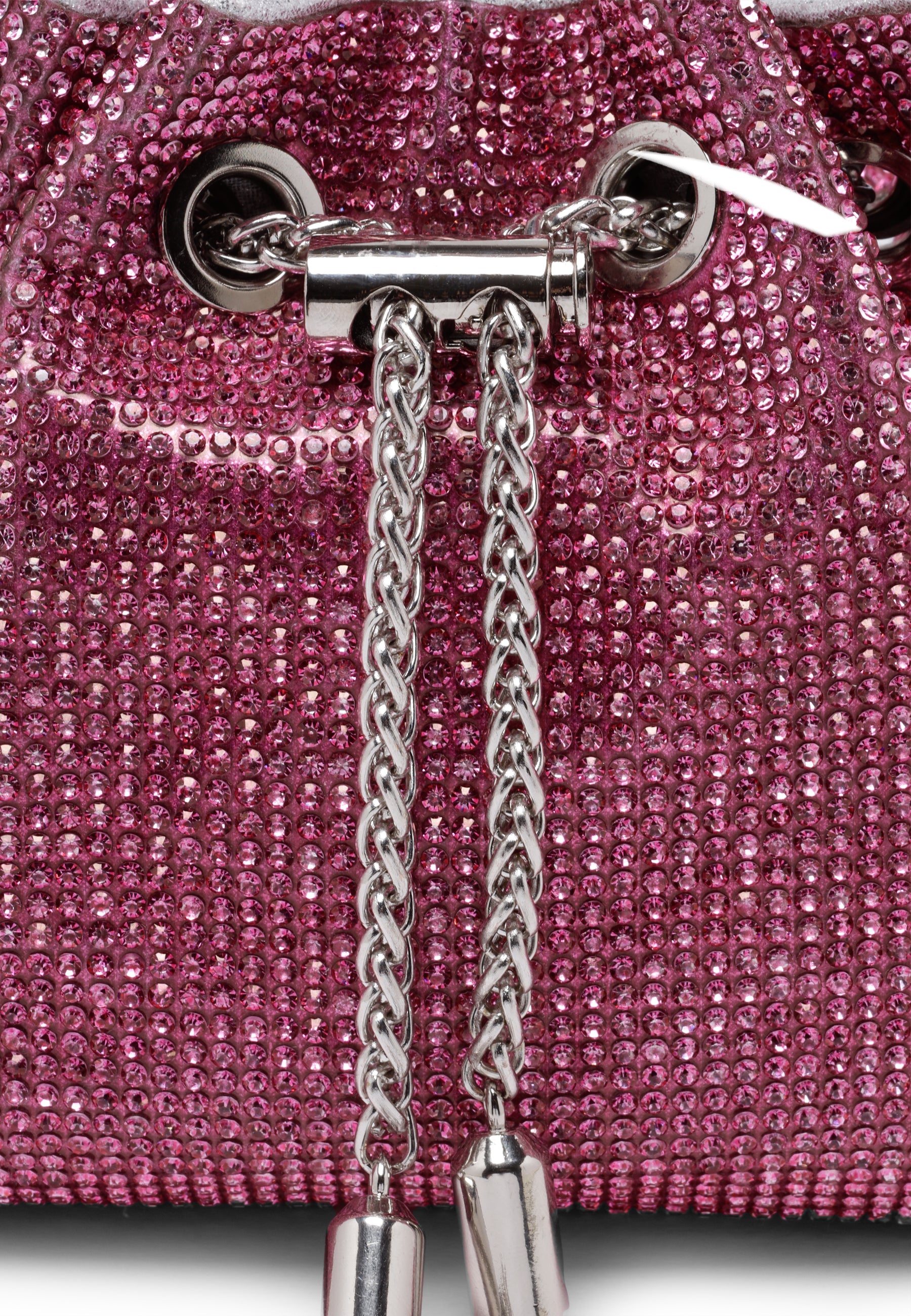 Avantgardistische Paris-Schulterkupplung mit rosa Kristallen und Nieten