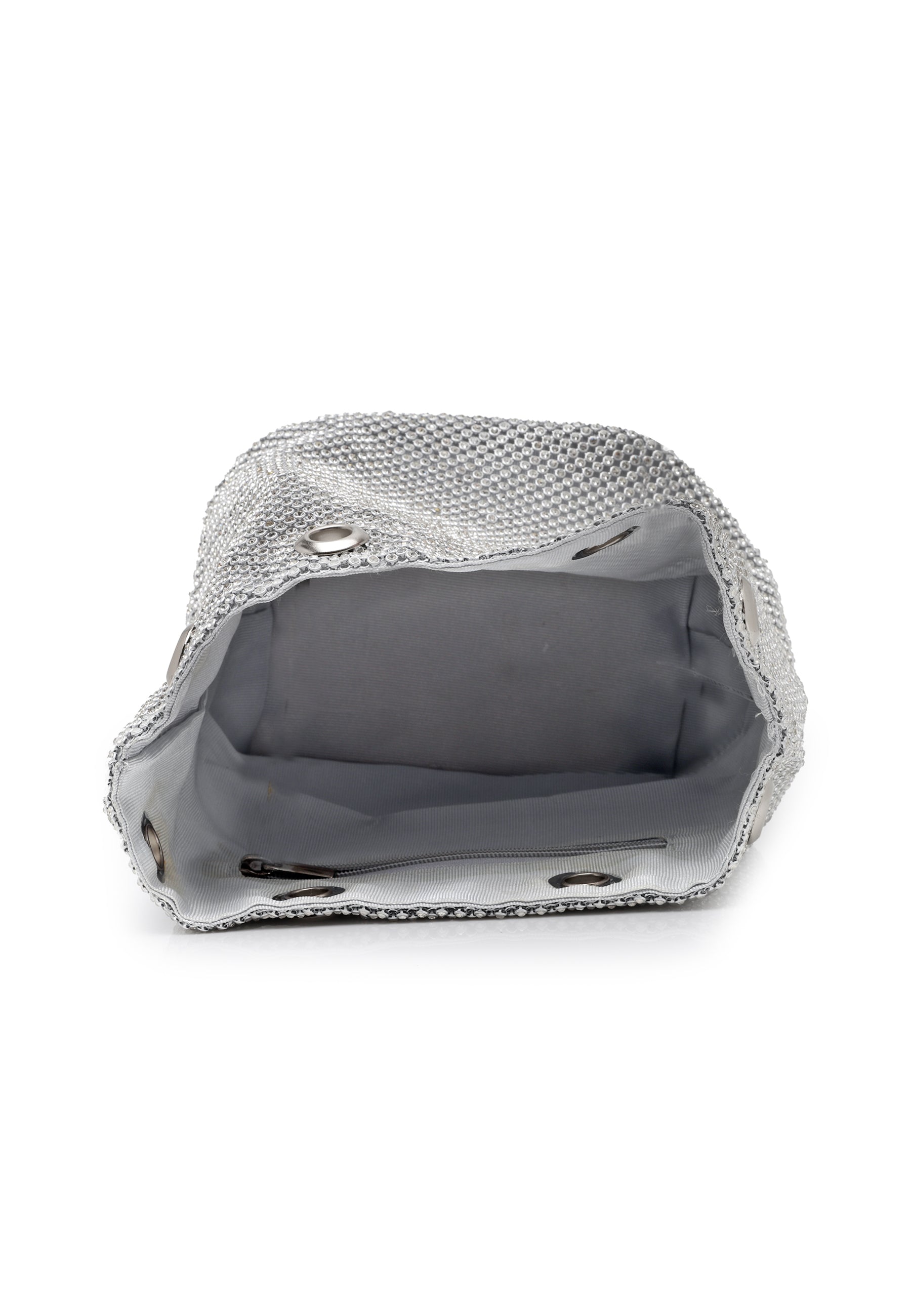 Avant-Garde Paris Silver-toned Shimmery Shoulder Clutch
