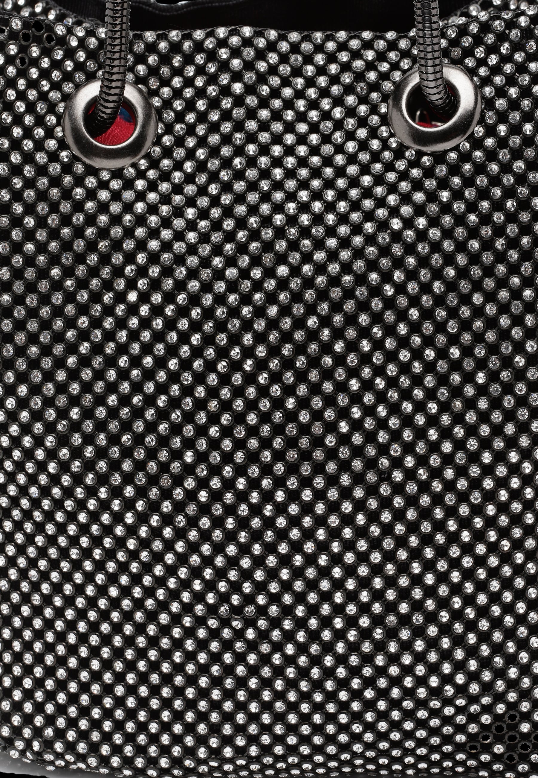 Avant-Garde Paris Black Shimmery Shoulder Clutch