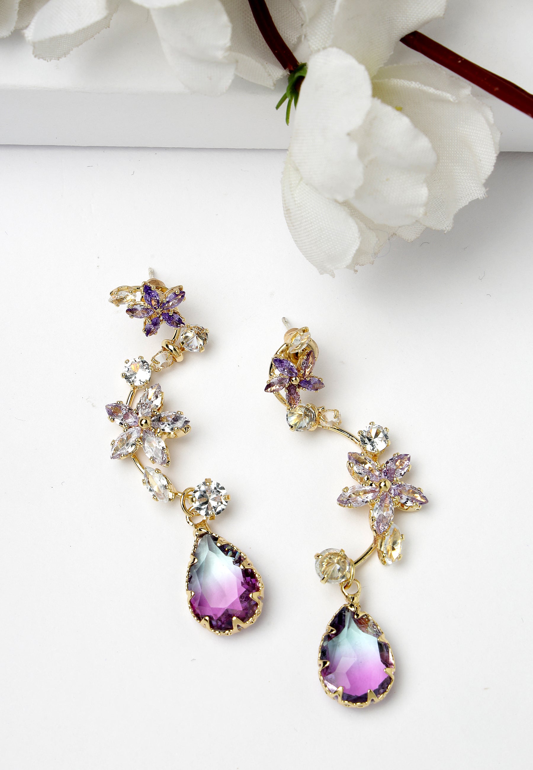 Amethyst Purple Dangling Earrings