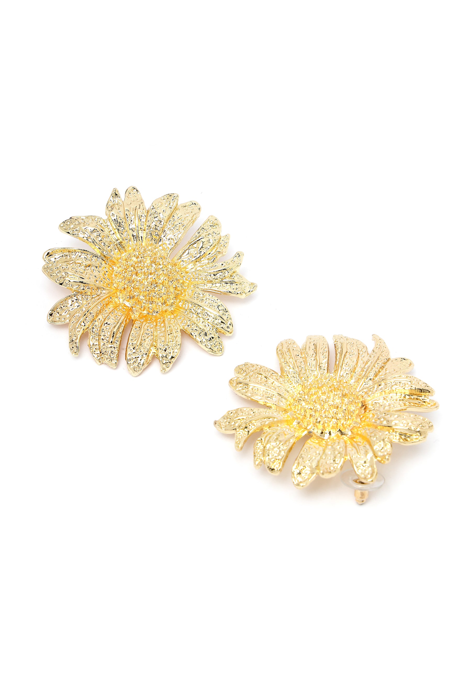 Gold-Coloured Floral Sud Earrings