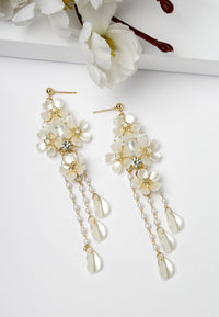 Pendientes colgantes con flores