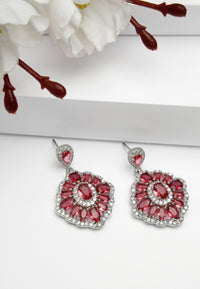 Cubic Zirconia Statement Earrings