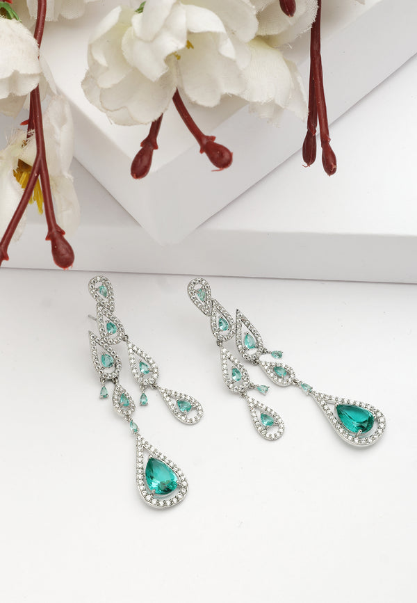 Boucles d'oreilles pendantes Diva Raindrop