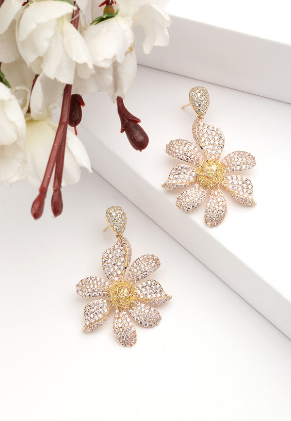 Boucles d'oreilles pendantes Diva Floral