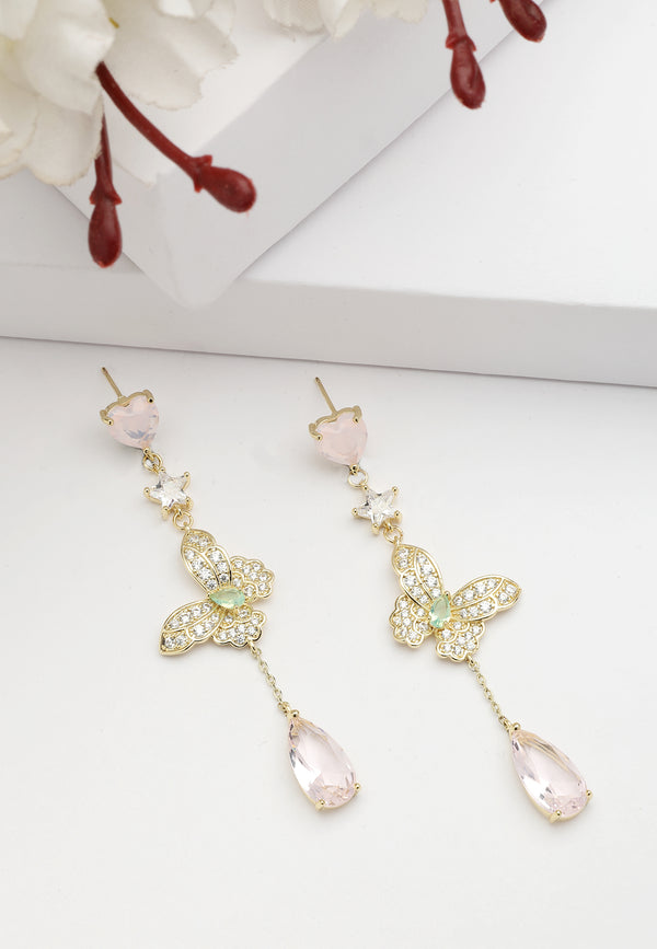 Boucles d'oreilles Diva Butterfly Drop