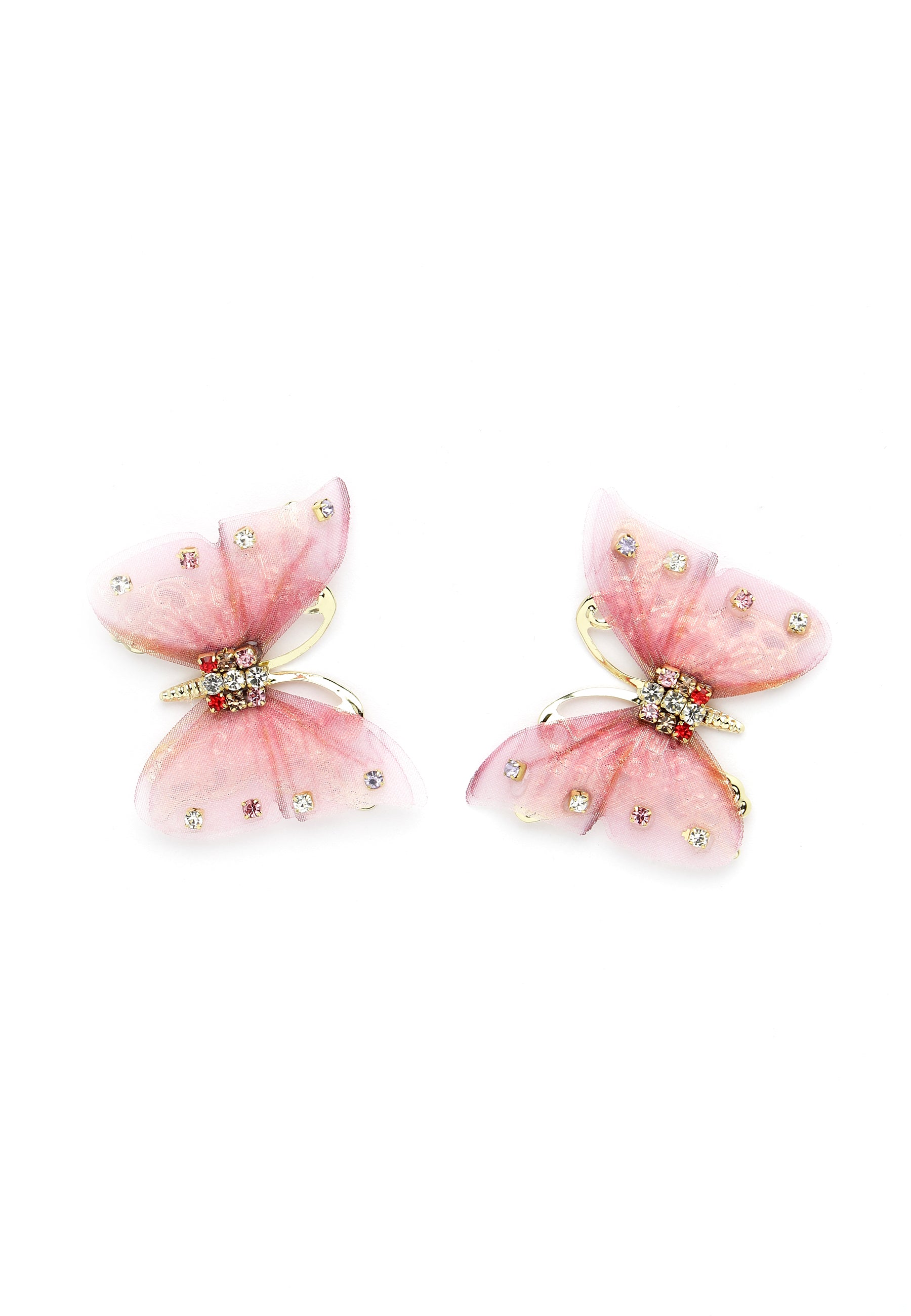 Pink Butterfly Stud øreringe