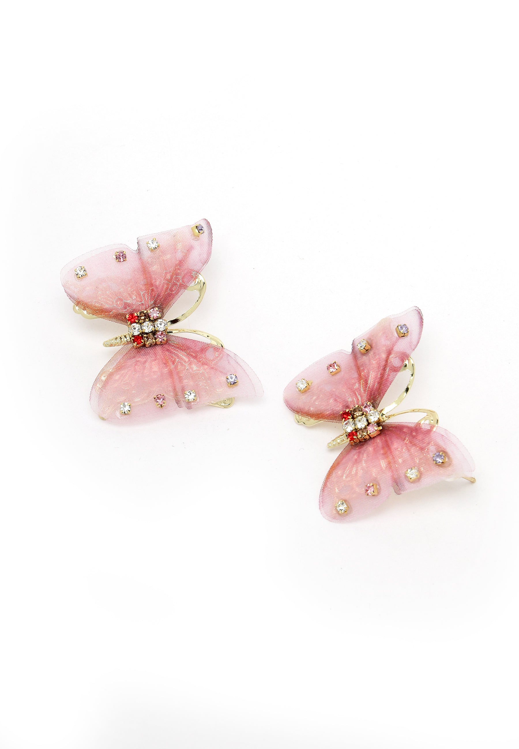 Avant-Garde Paris Pink Butterfly Stud Earrings