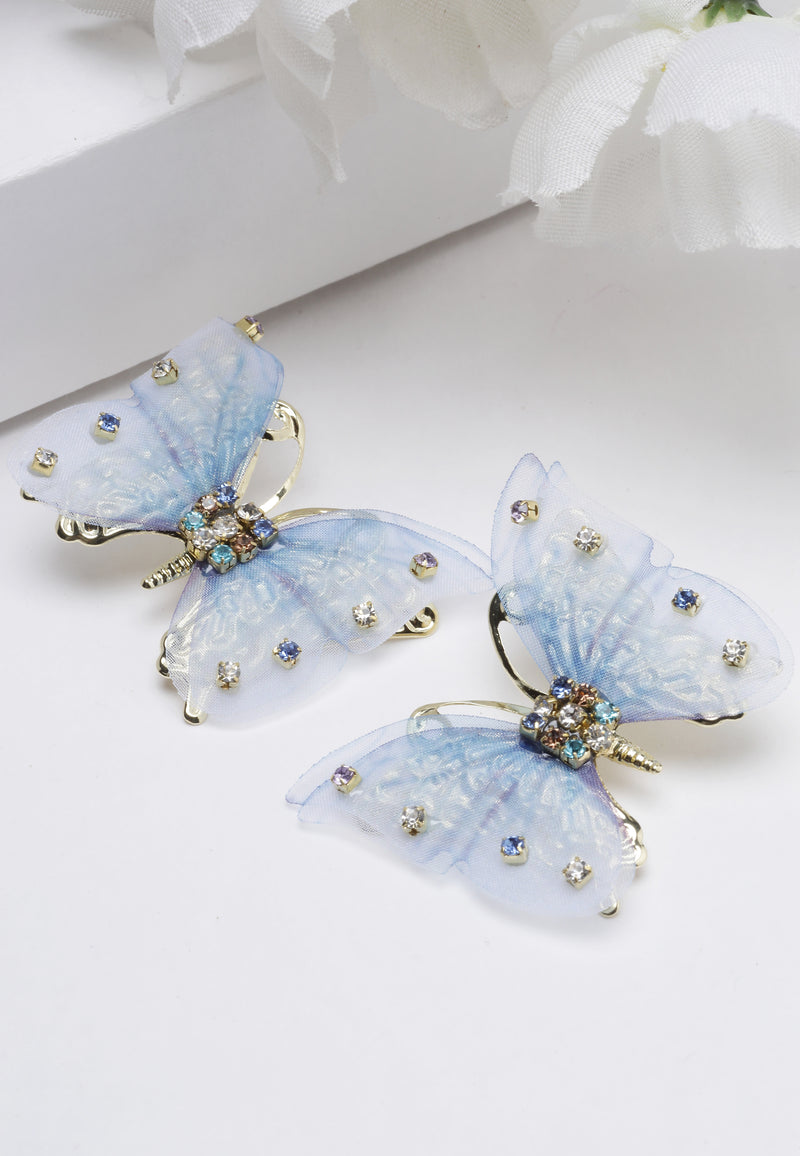 Siniset Butterfly korvakorut