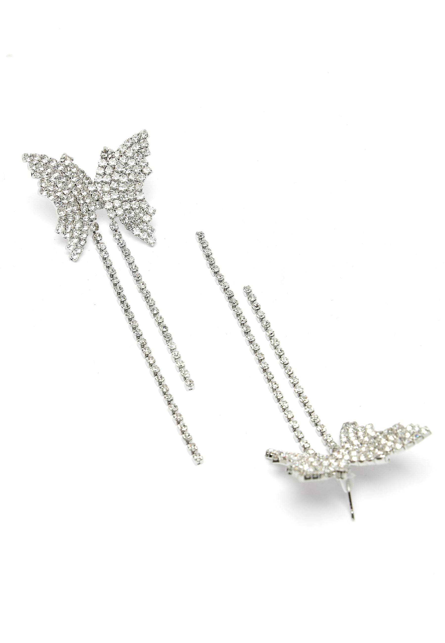Avant-Garde Paris Crystal Studdeed Butterfly Dangler Earings