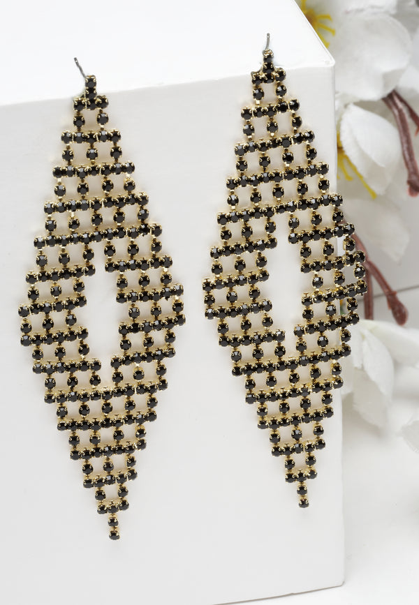 Fantastiske Rhombusformede sorte krystaløreringe