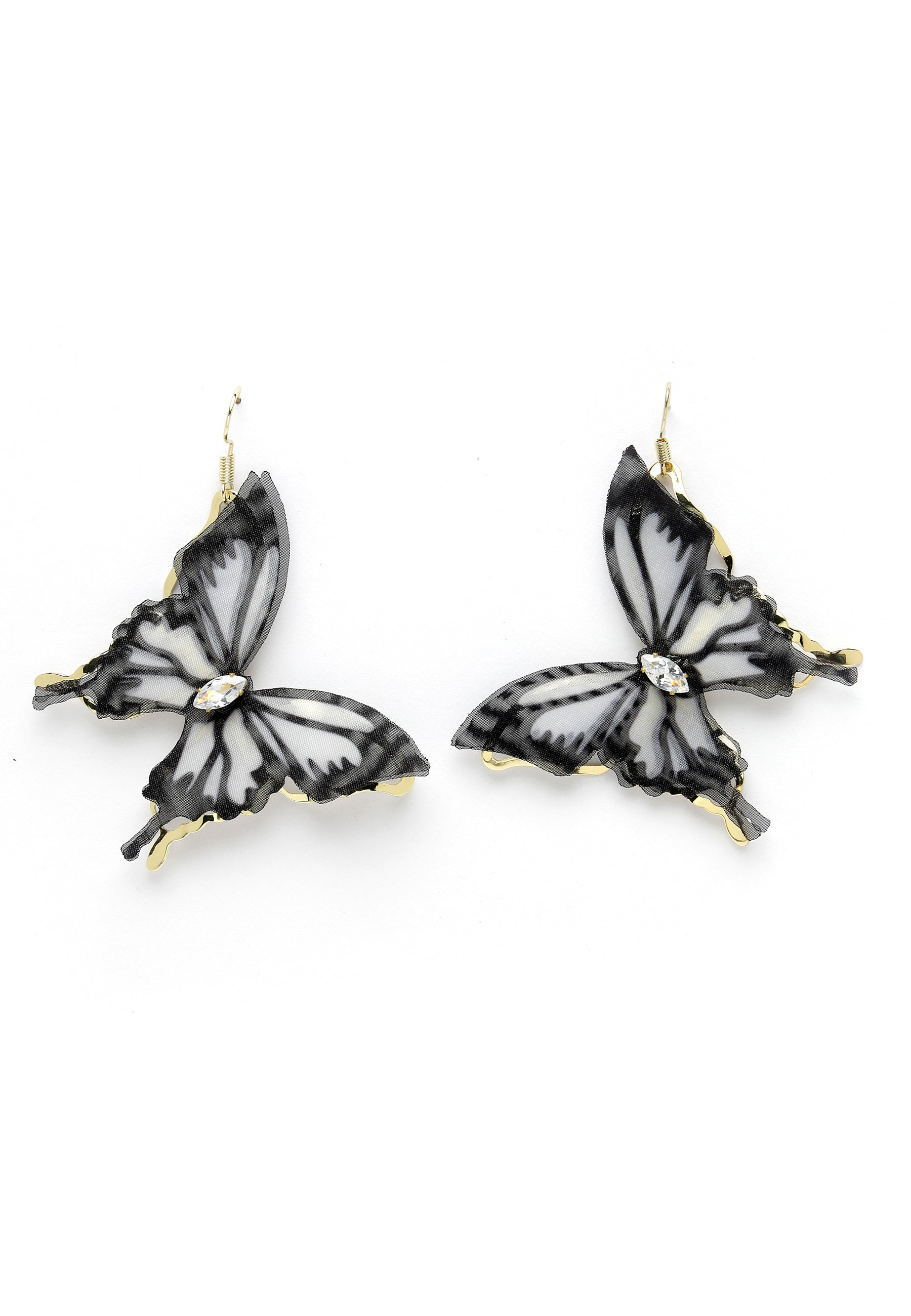 Avant-Garde Paris Cute Black Butterfly Stud Earrings