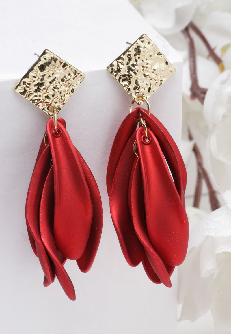 Red Dangler Earrings
