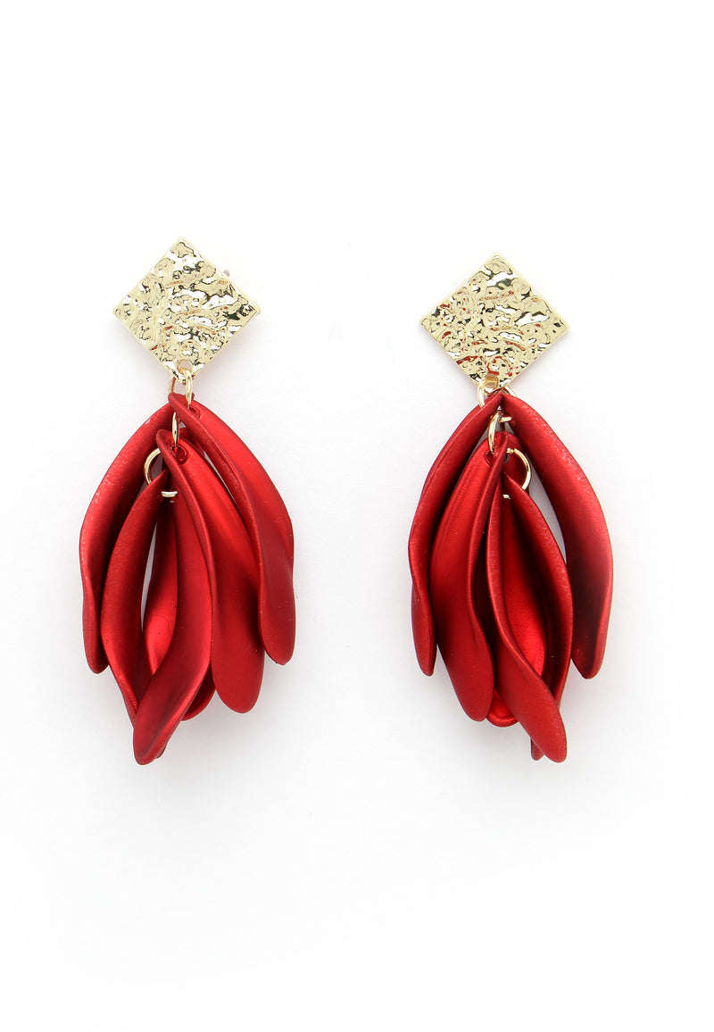Red Dangler Earrings