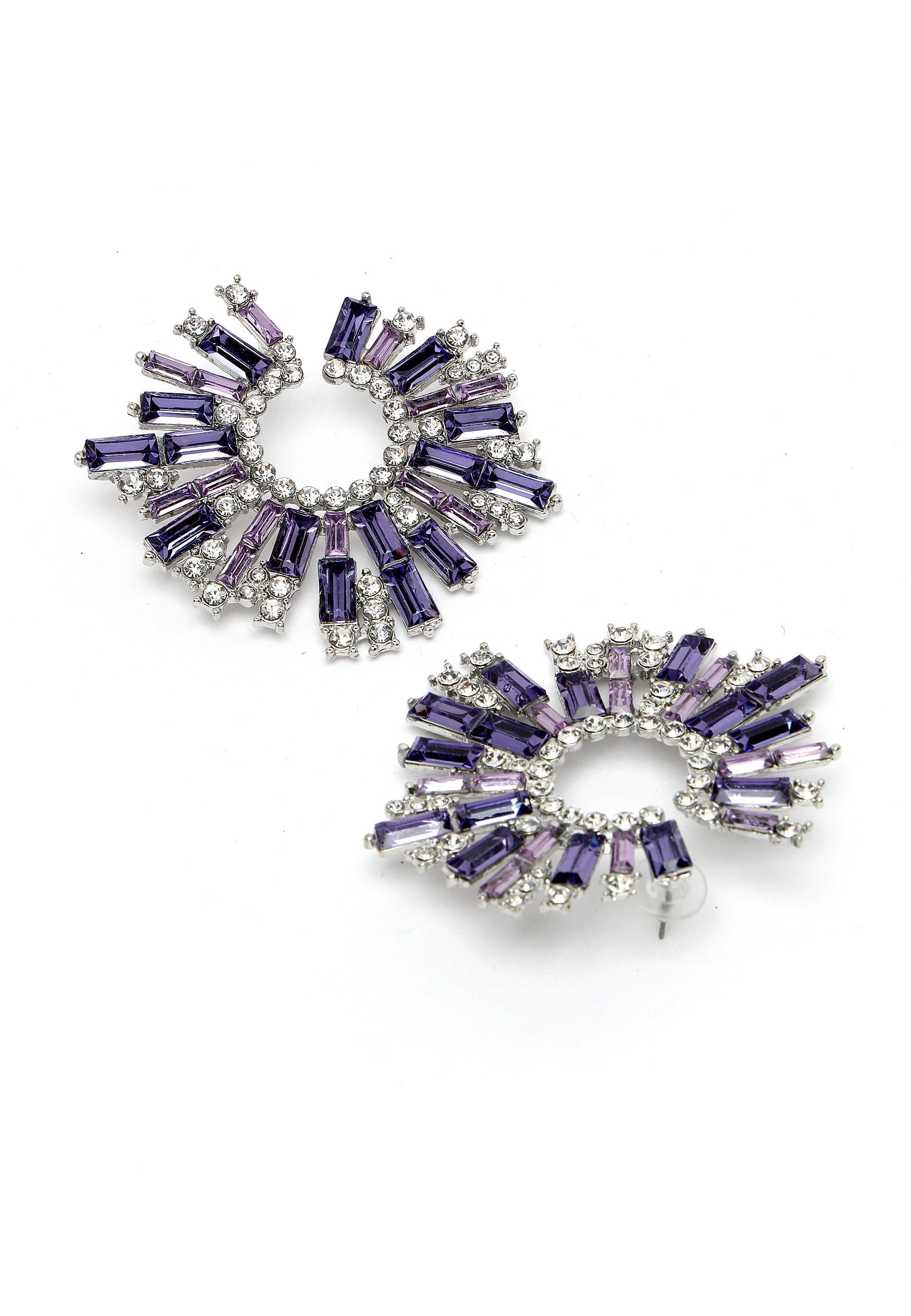 Avant-Garde Paris Sparkling Sunbeam Stud Earrings In Lilac