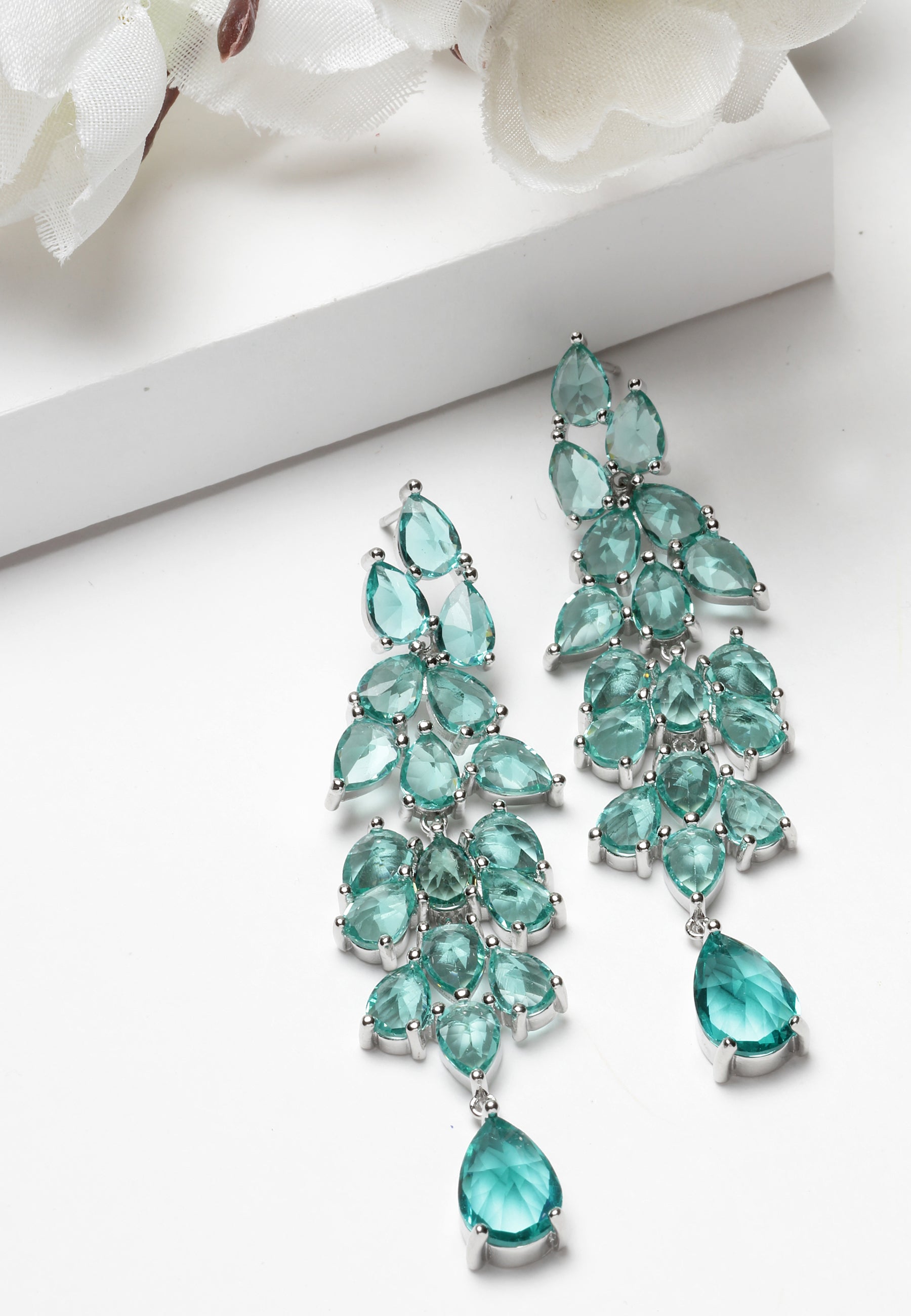 Avant-Garde Paris Long Drop Crystal Earrings