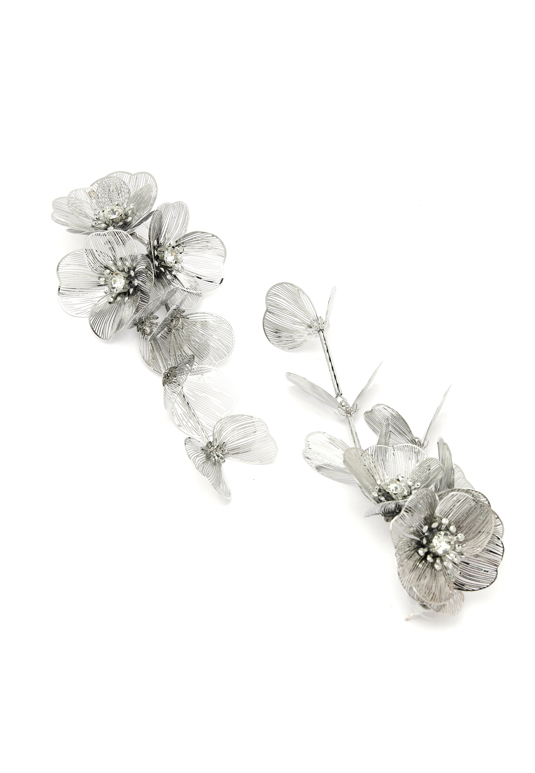 Avant-Garde Paris Crystal Bloom Tassel Earrings