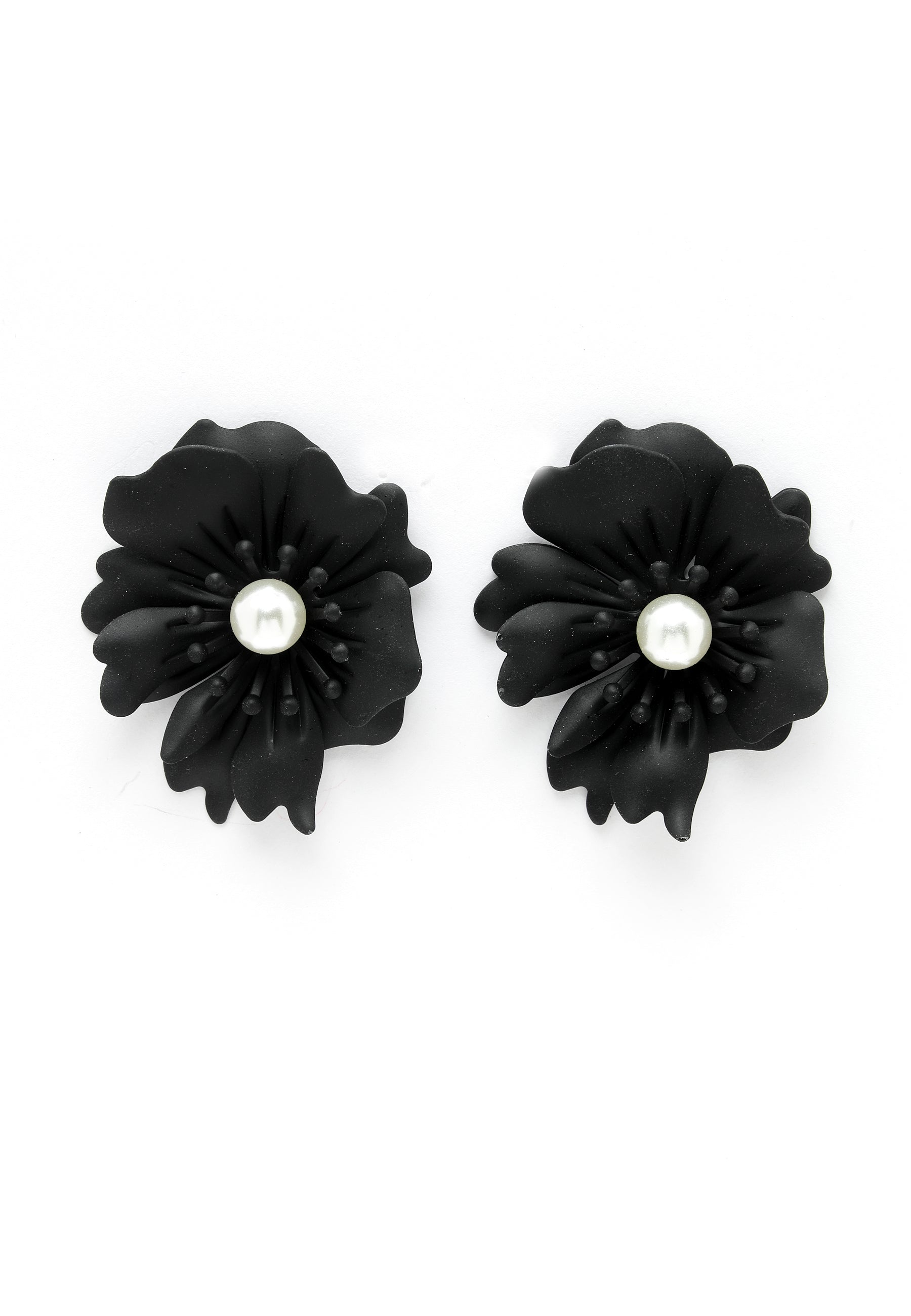 Avant-Garde Paris Blooming Daisy Black Studs Earrings