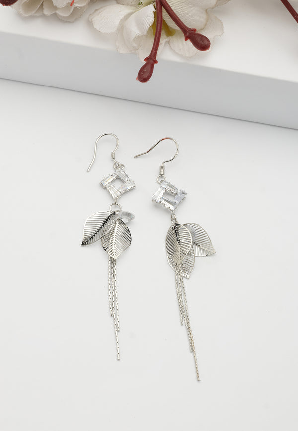 Skinner omhyggelig Blad Dangle øreringe