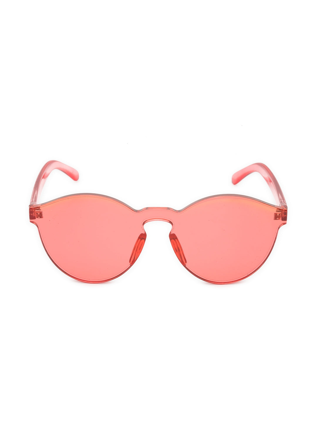 Avant-Garde Paris Transparent Rimless One Piece Candy Color Sunglasses