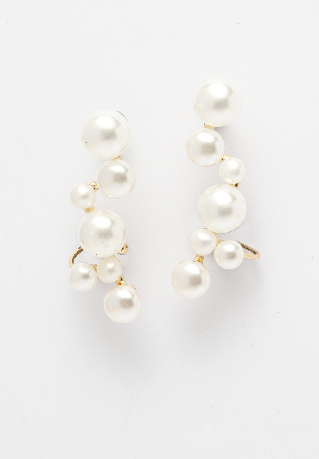 Avant-Garde Paris Assymetrical Pearl Drop Earrings