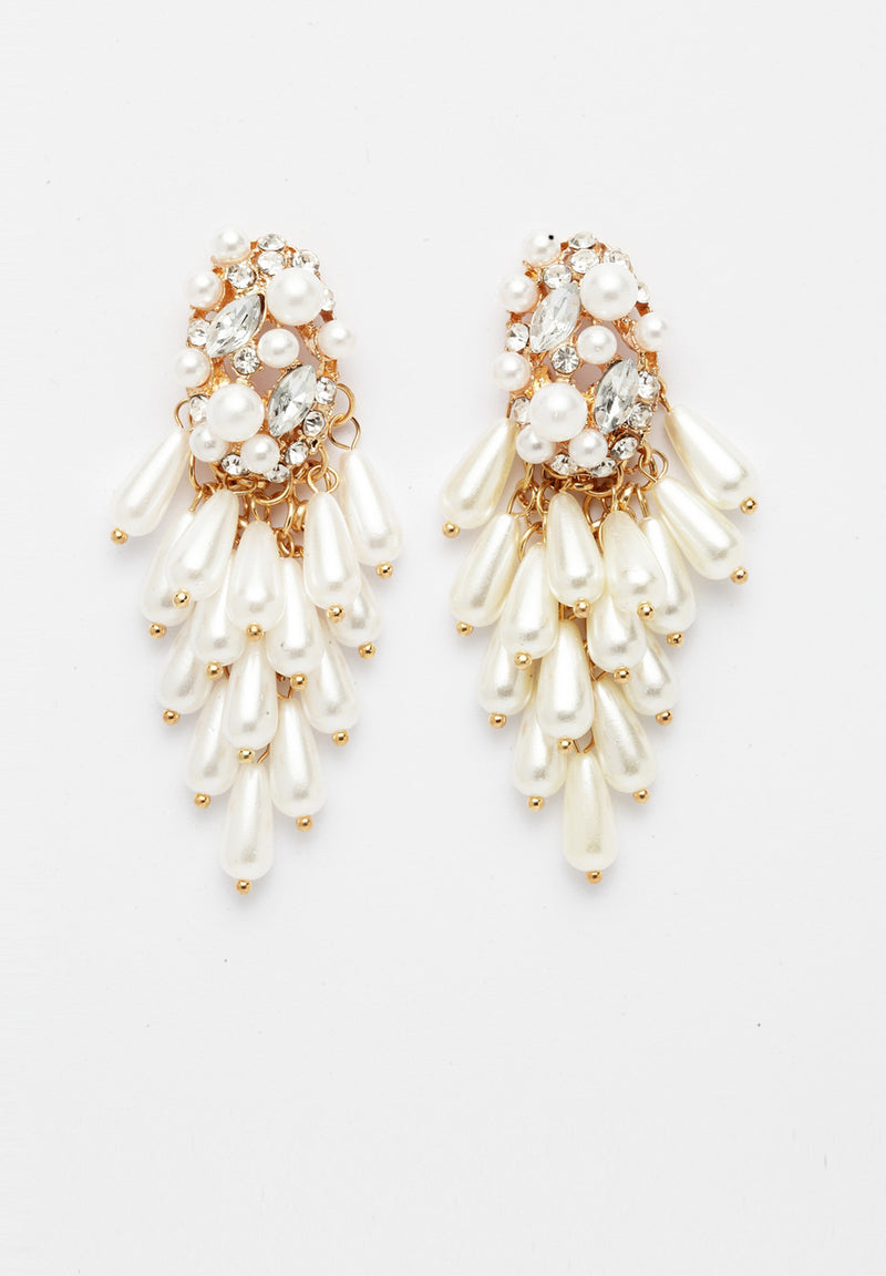 Pendants d'oreilles perle asymétriques Avant-Garde Paris