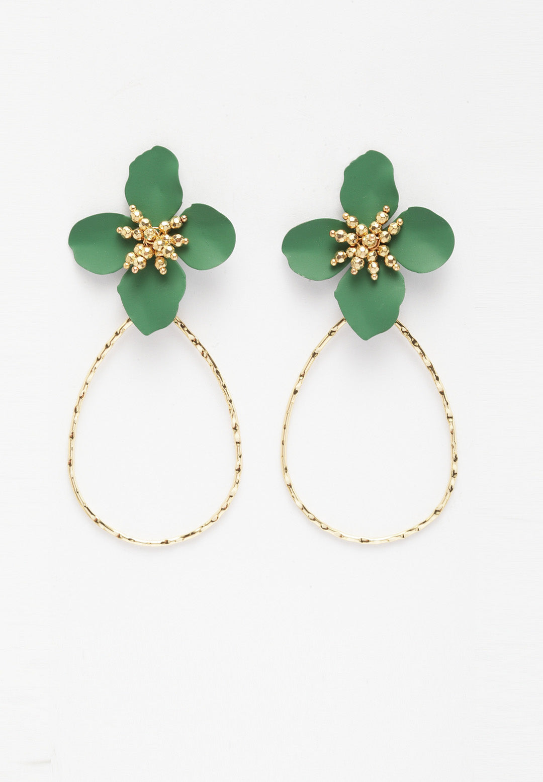Plush Gold-Plated Flower Earrings