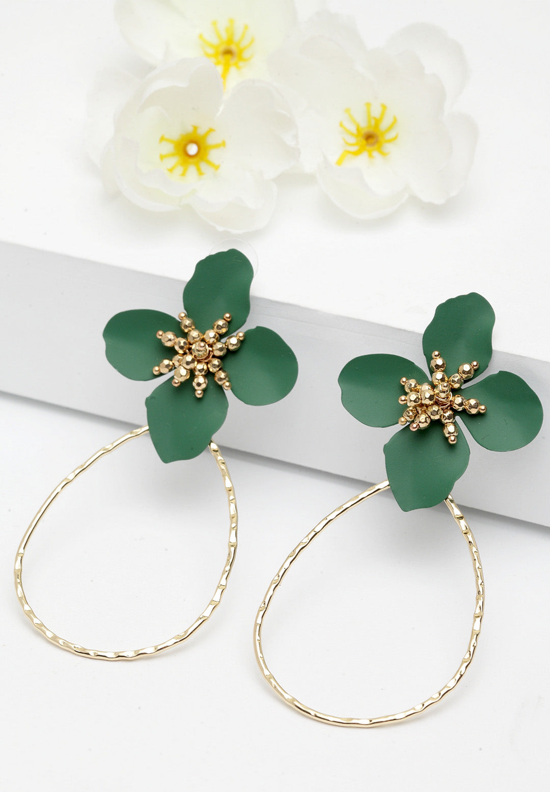 Avant-Garde Paris Plush Gold-Plated Flower Earrings