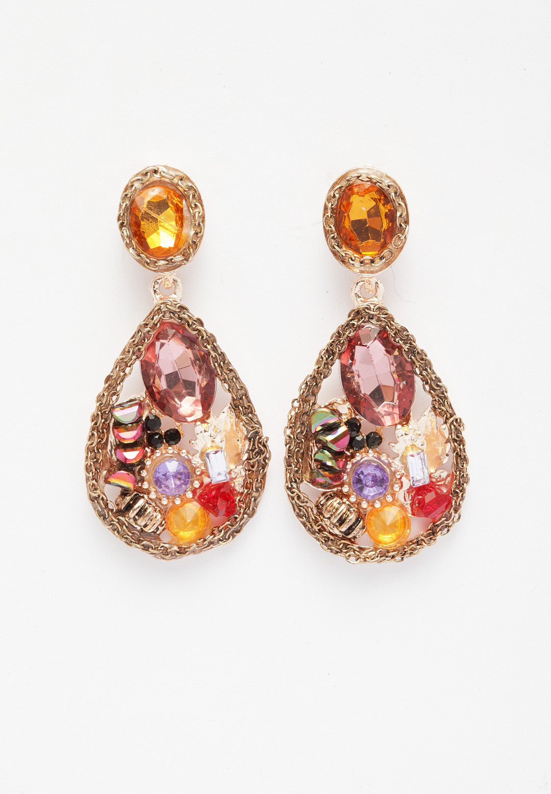 Luxe Multicolored Crystal Studs