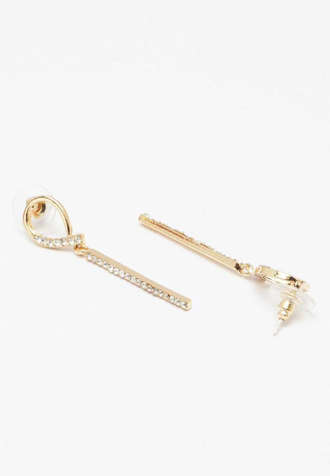 Avant-Garde Paris Luxe Gold-Plated Crytsal Dangling Earrings