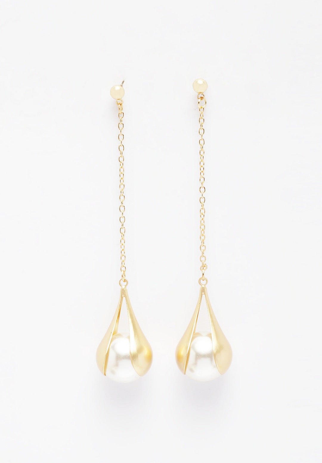Avant-Garde Paris Gold-Plated Drop Earrings With Pearls