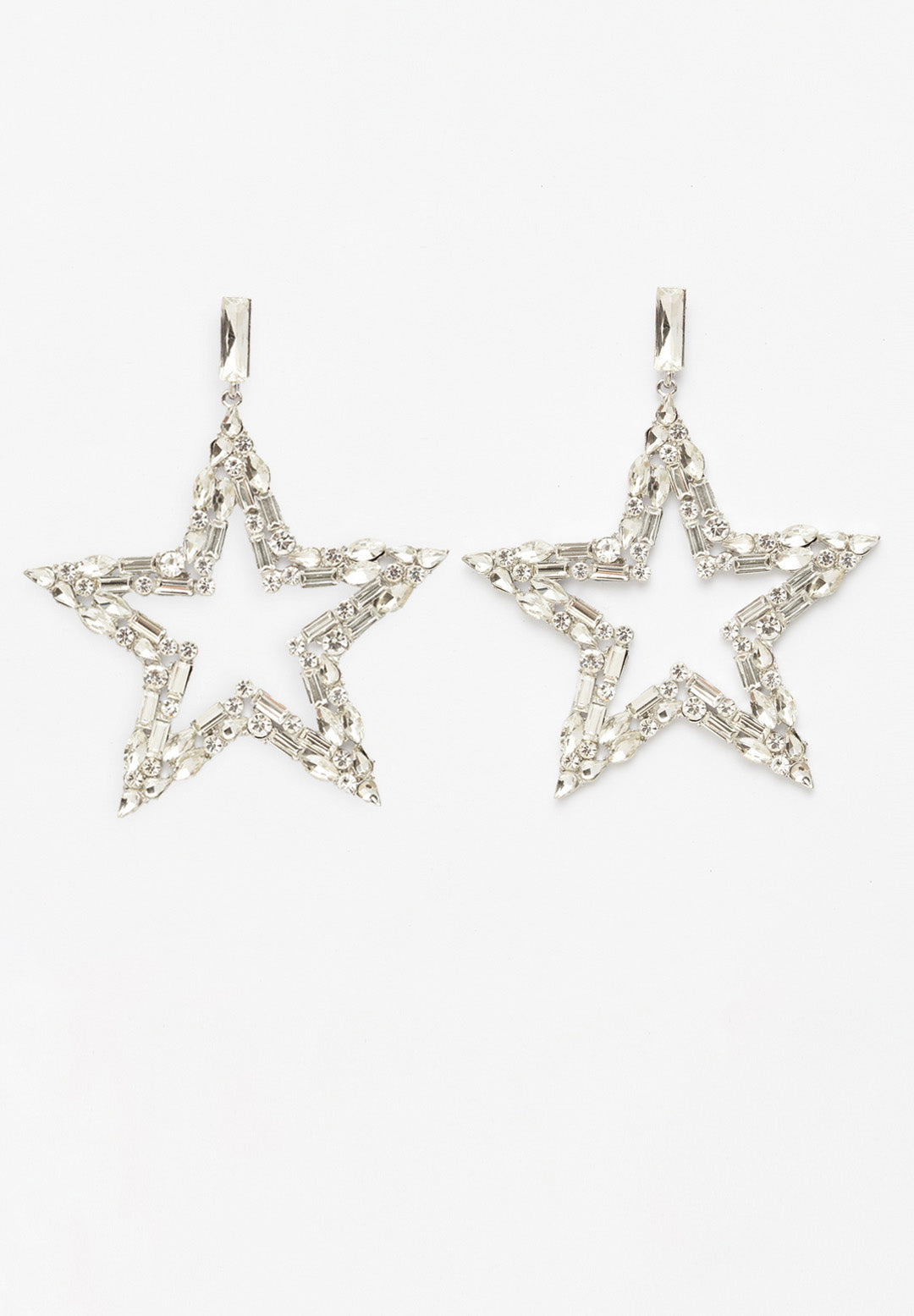 Avant-Garde Paris Bling Crystal Star Earrings