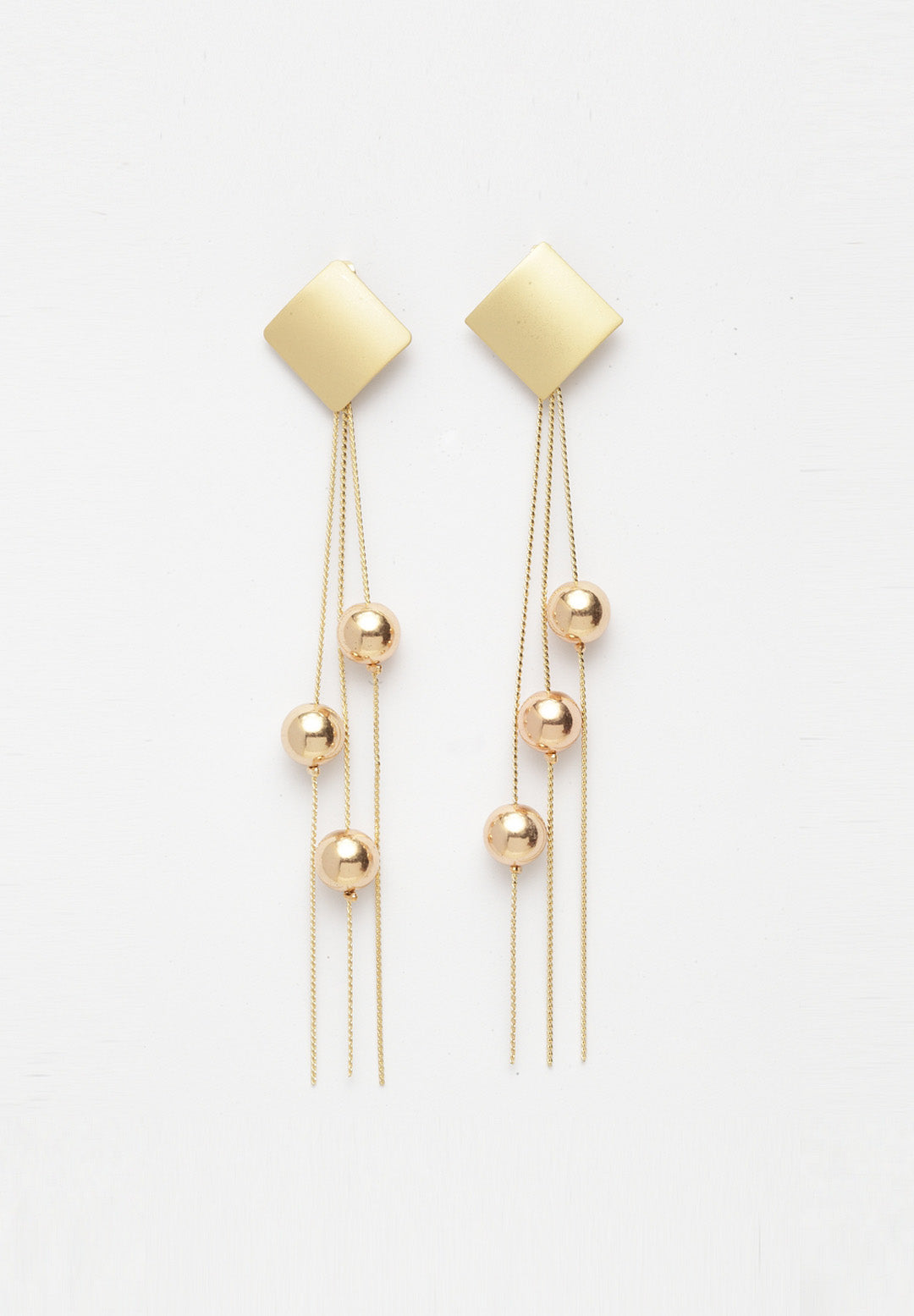 Avant-Garde Paris Contemporary Gold-Plated Drop Earrings