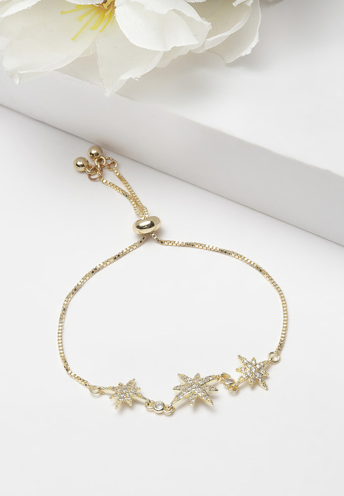 Gold Star Crystal Bracelet