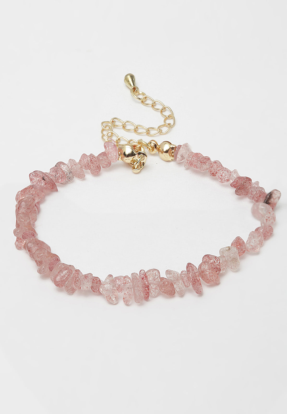 Avantgardistisches Paris-Armband mit rosa Steinen