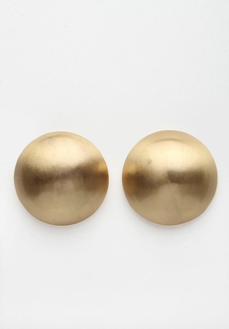Boucles d'oreilles rondes en or métallisé