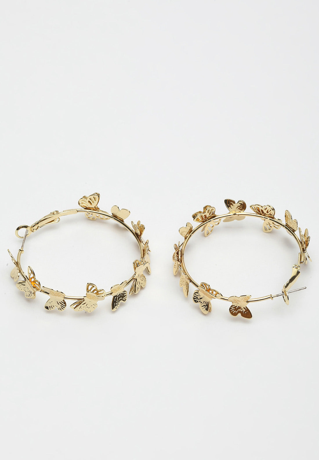Avant-Garde Paris Gold Butterfly Hoop Earrings
