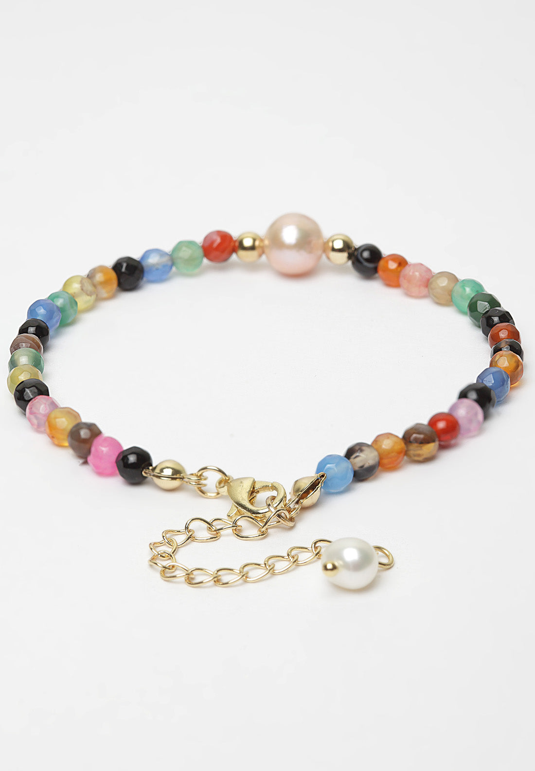 Bracelet Perles Pierres Multicolores