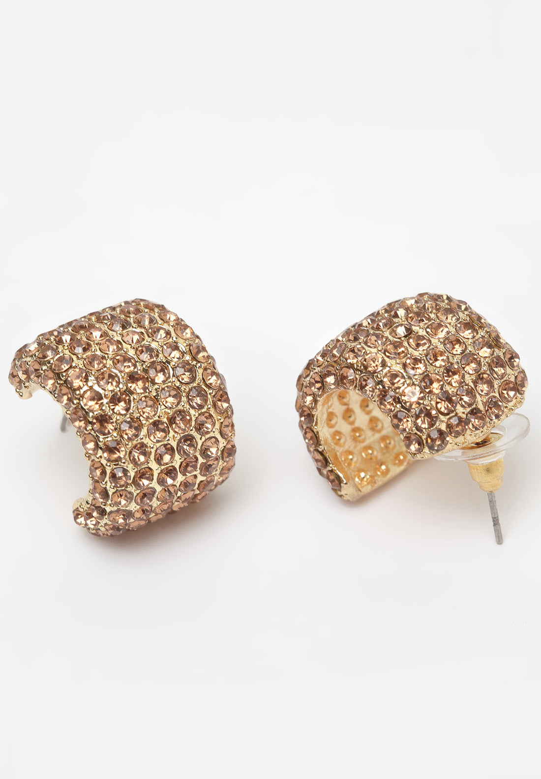Avant-Garde Paris Gold Crystal Stud Earrings