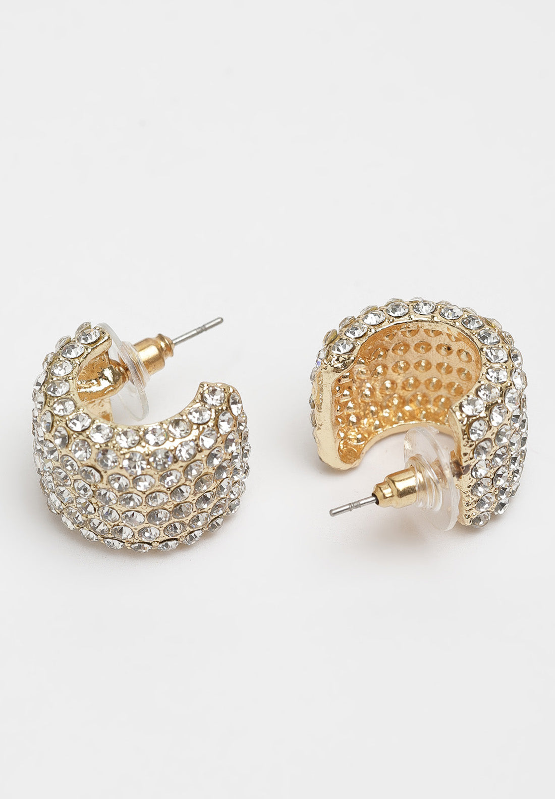 Avant-Garde Paris Gold Crystal Stud Earrings