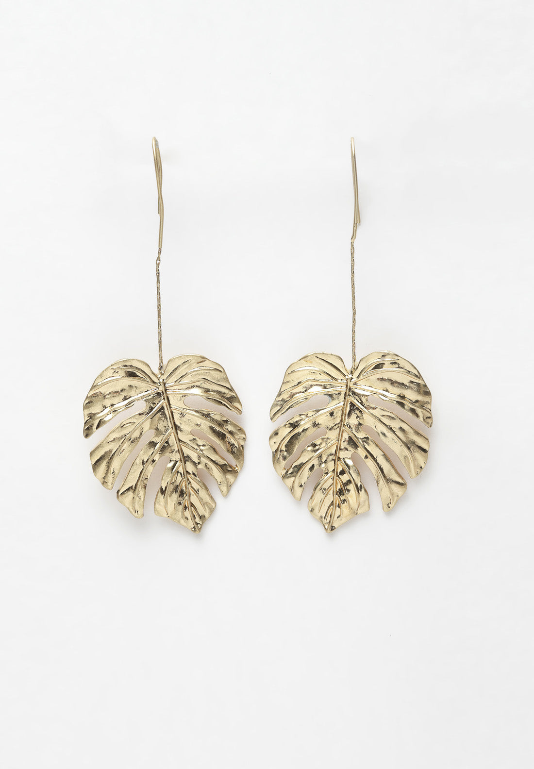 Gold Leaf Hanging Earrings