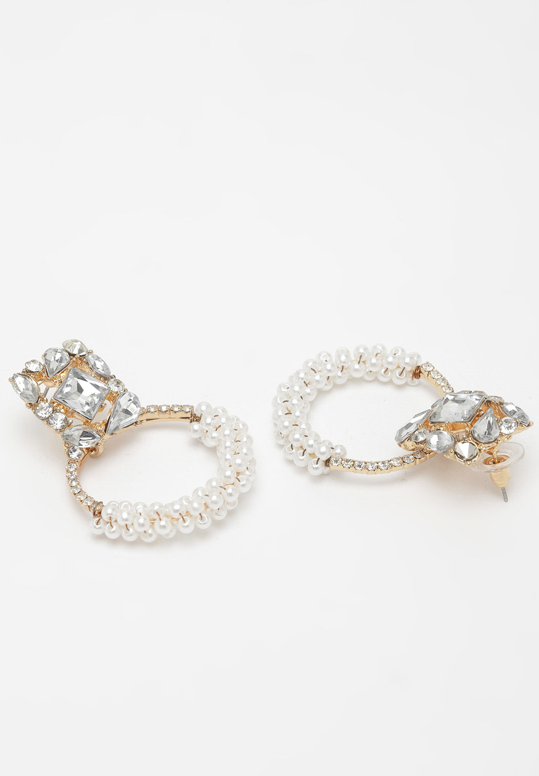 Avant-Garde Paris White Round Pearl Earrings