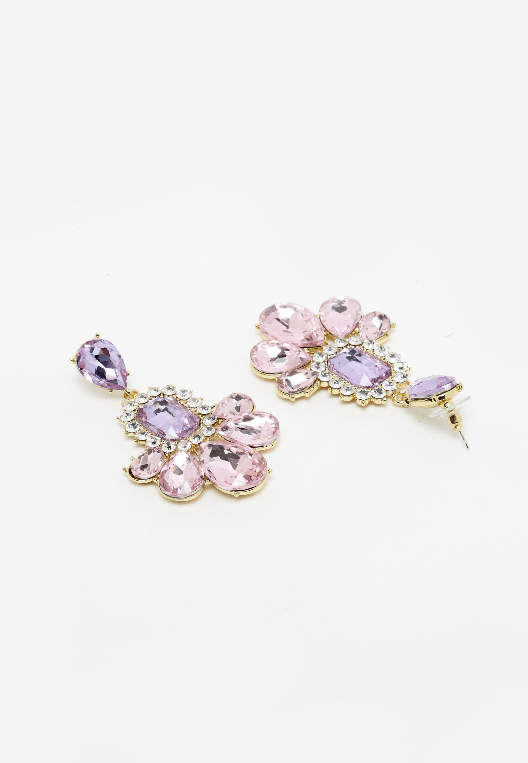 Avant-Garde Paris Elegant Crystals Studded Long Earrings