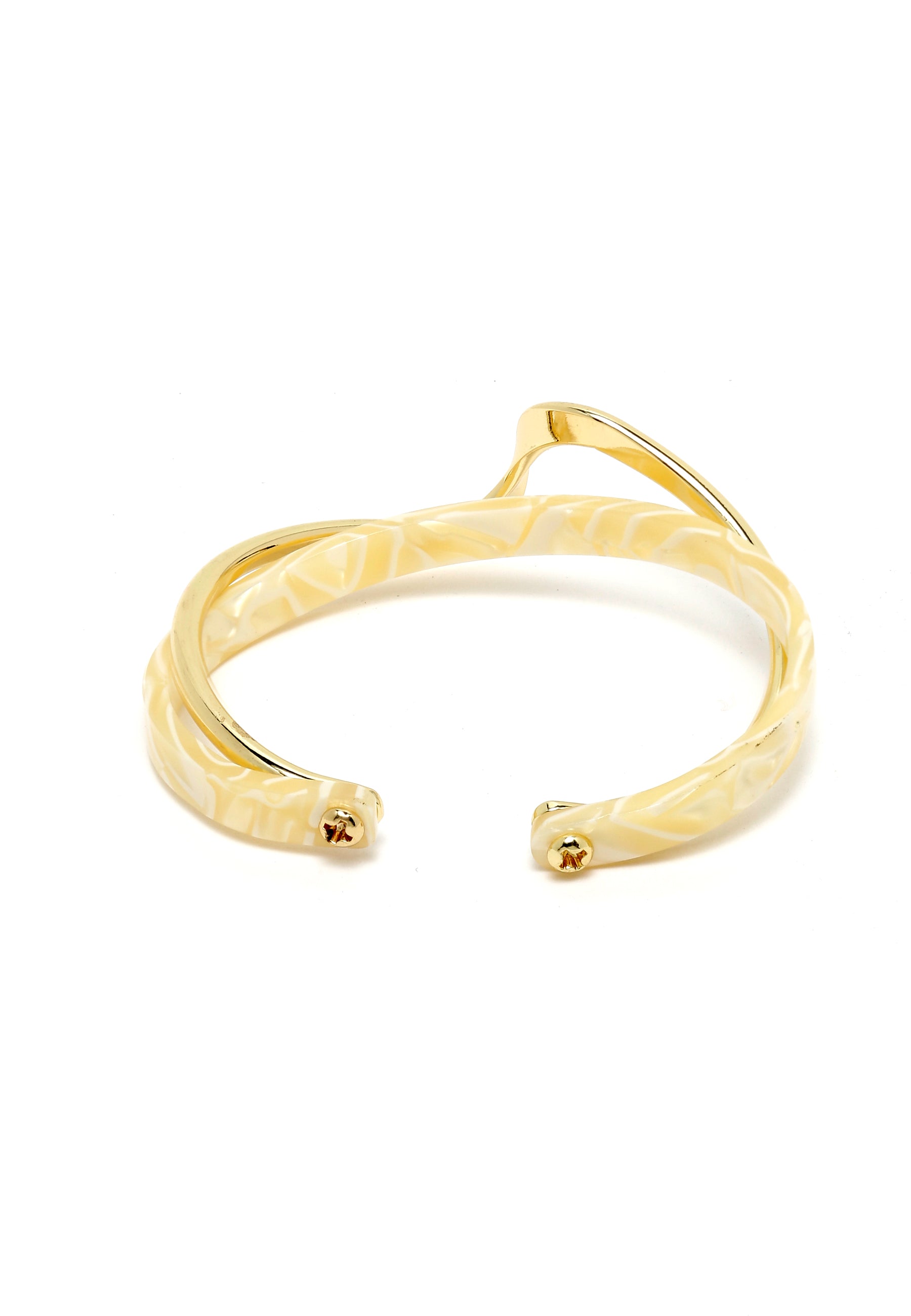 Avant-Garde Paris Elegant Gold Plated Cuff Bangle