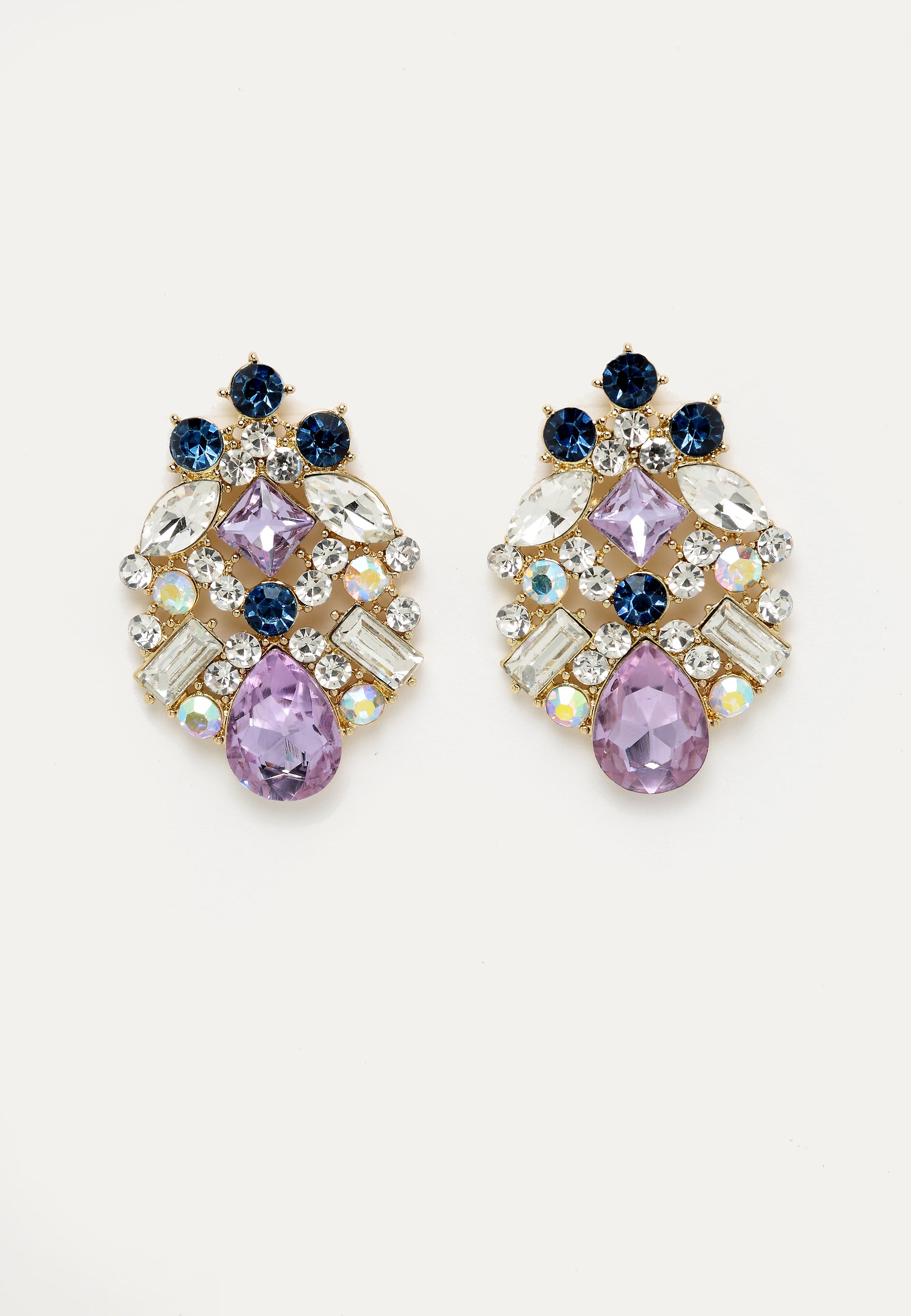 Avant-Garde Paris Luxury Multicolored Crystals Earrings