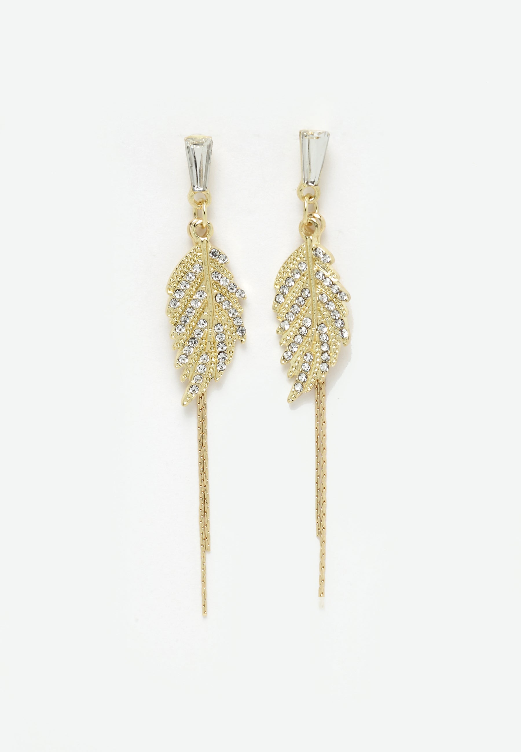 Avant-Garde Paris Elegant Leaf Drop Earrings