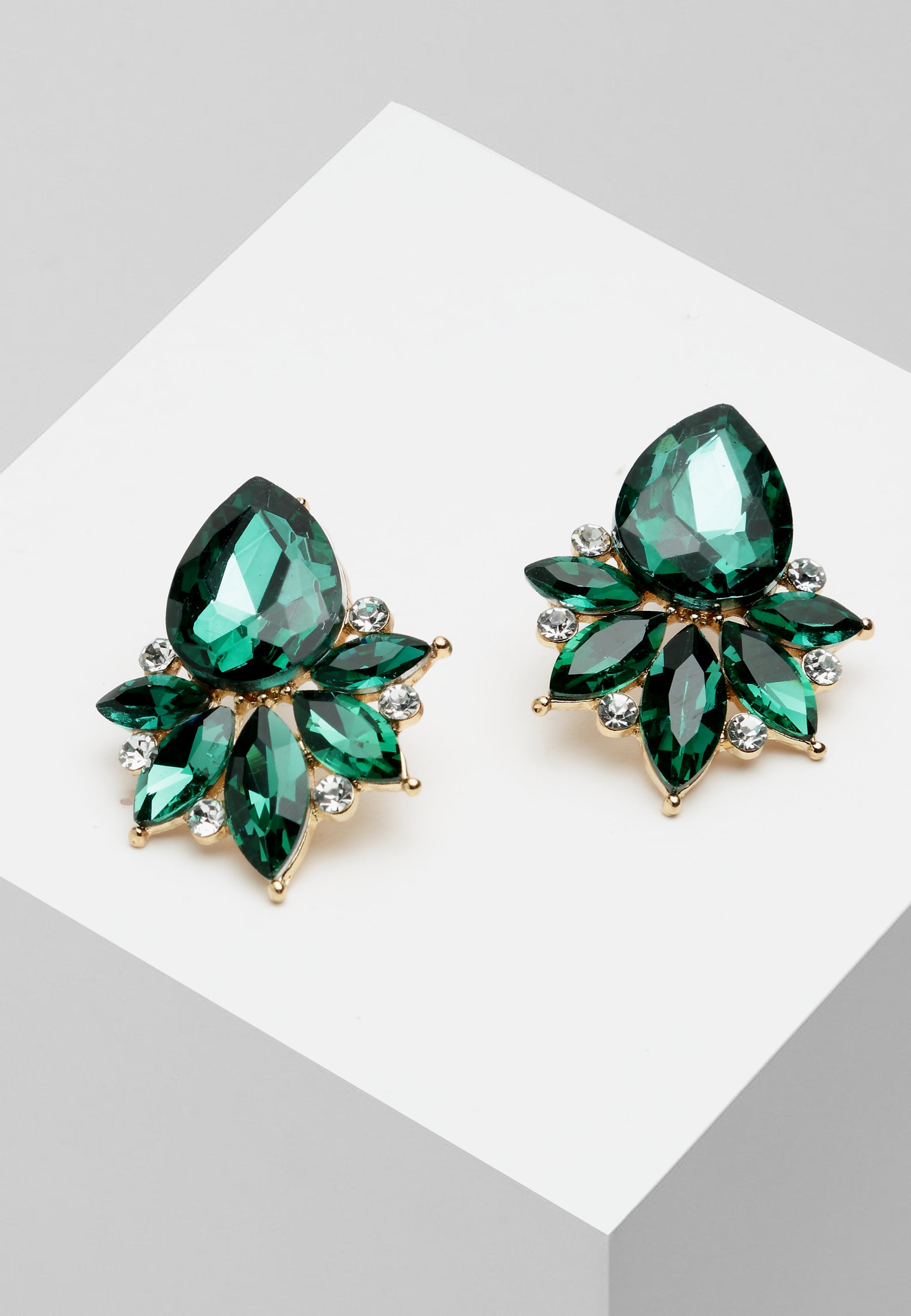 Crystal Studs in Green