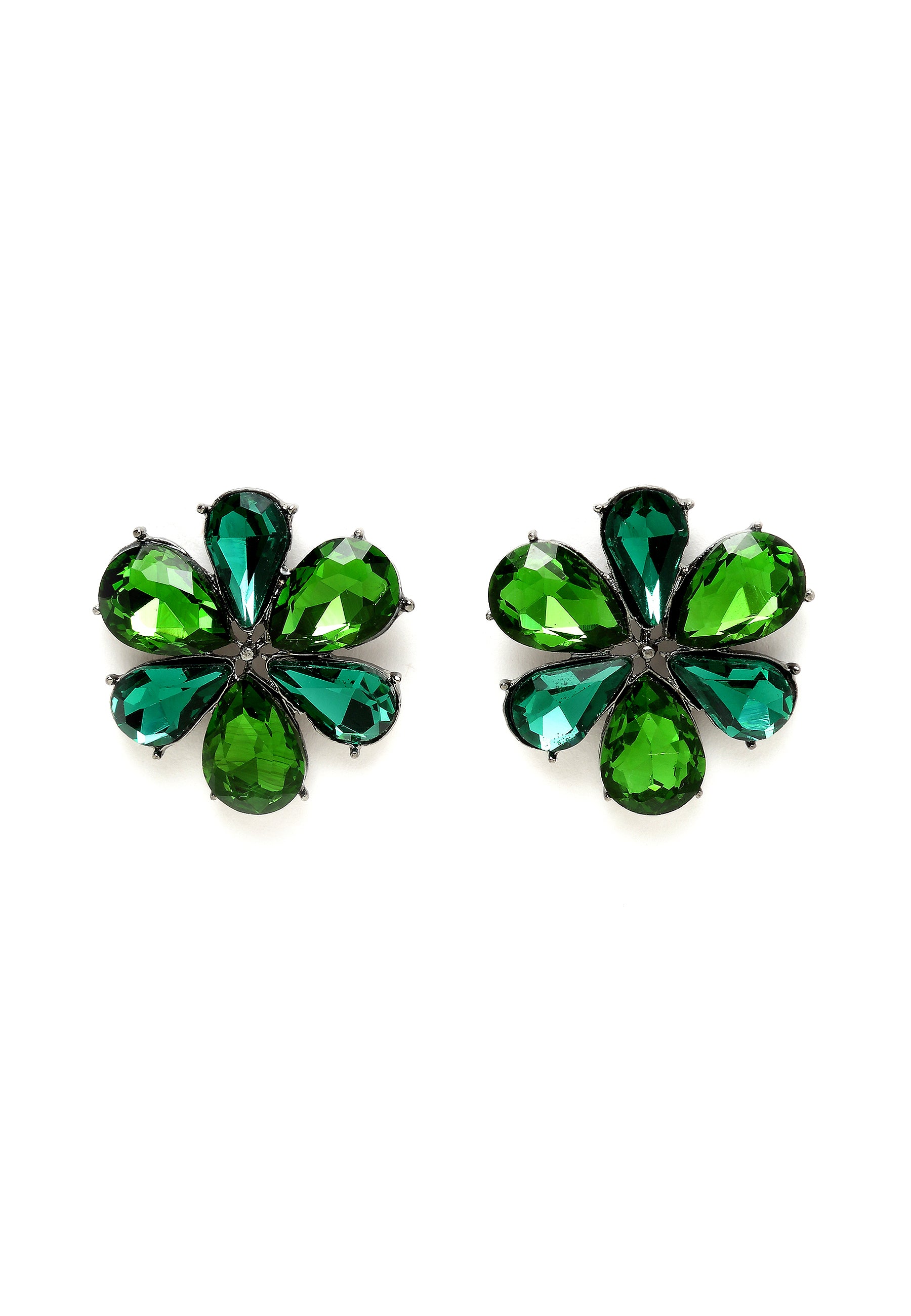 Luxury Floral Crystals Studs