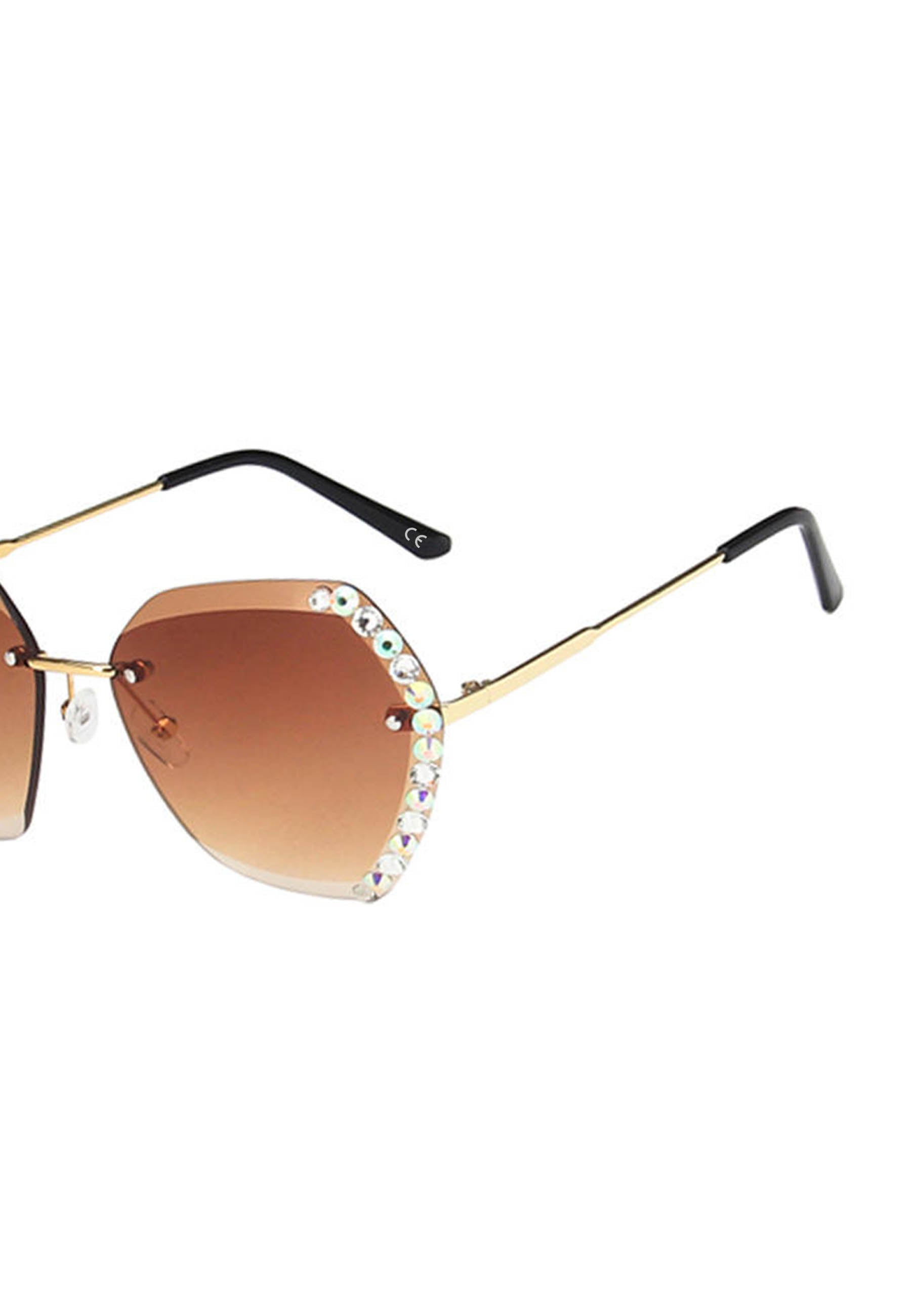 Avant-Garde Paris Luxury Rimless Butterfly Sunglasses